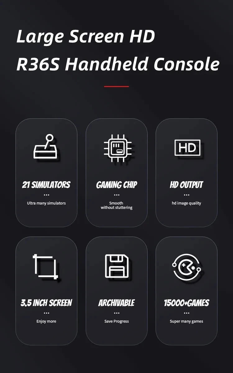 r36s Retro Handheld Game Player Linux System 3.5 Inch IPS Screen R36S Portable Pocket Video Game Console Player For PS1/N64