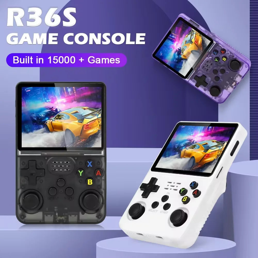R36S Open Source Retro Handheld Game Console Linux System Kid Portable Pocket Video Player 3.5 Inch IPS Screen Video Game Player