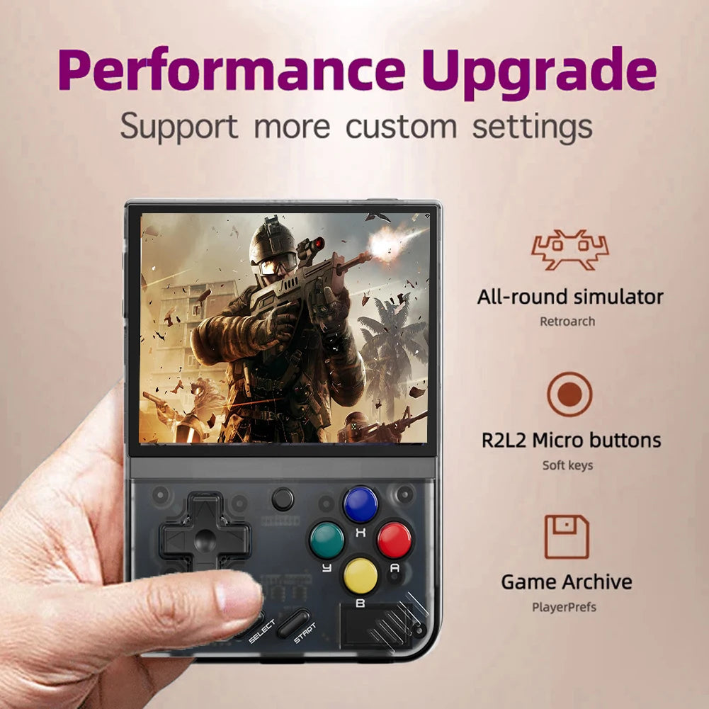 MIYOO Mini Plus Portable Retro Handheld Game Console 3.5-inch IPS HD Screen Classic Linux Electronic Game Console Supports WiFi